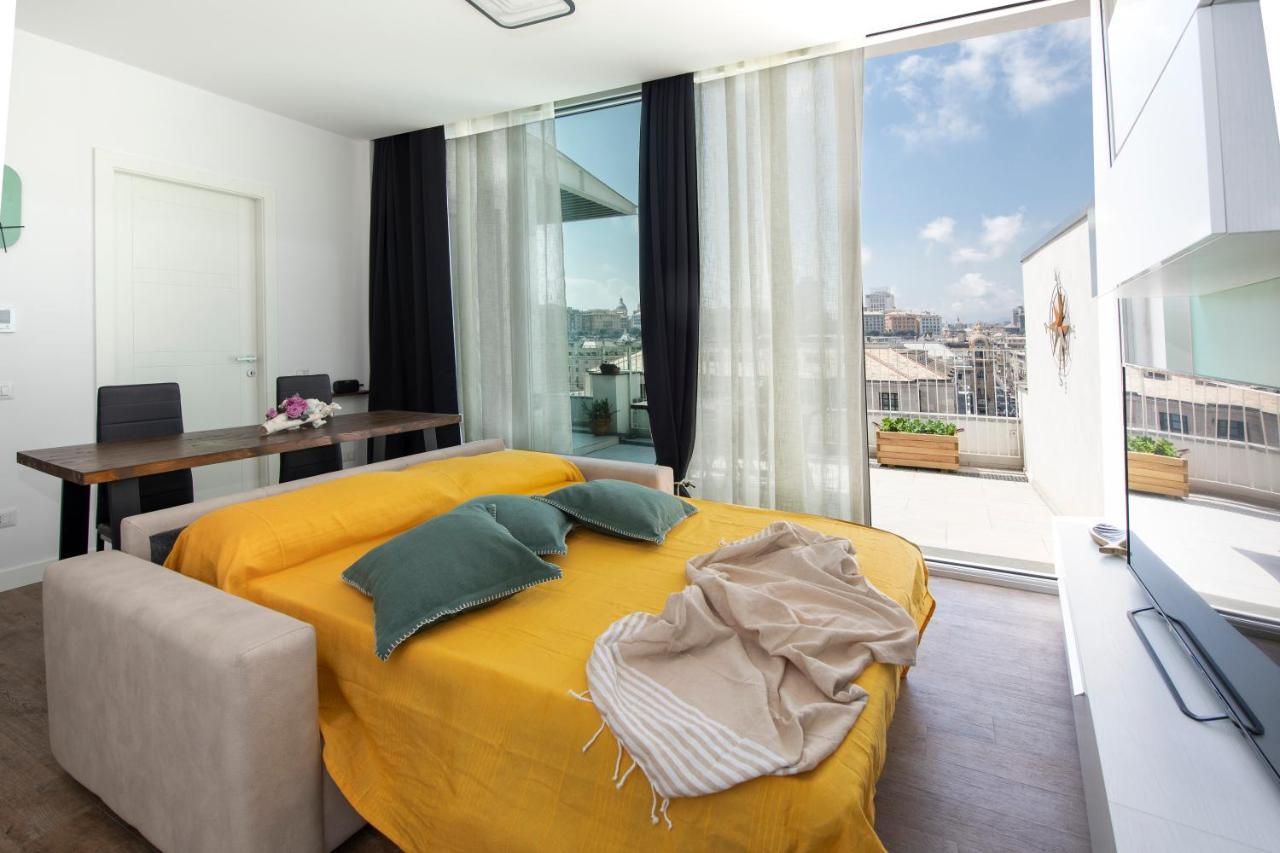 Attico Luxury Con Parcheggio E Terrazza Vista Mozzafiato Apartment Genoa Bagian luar foto