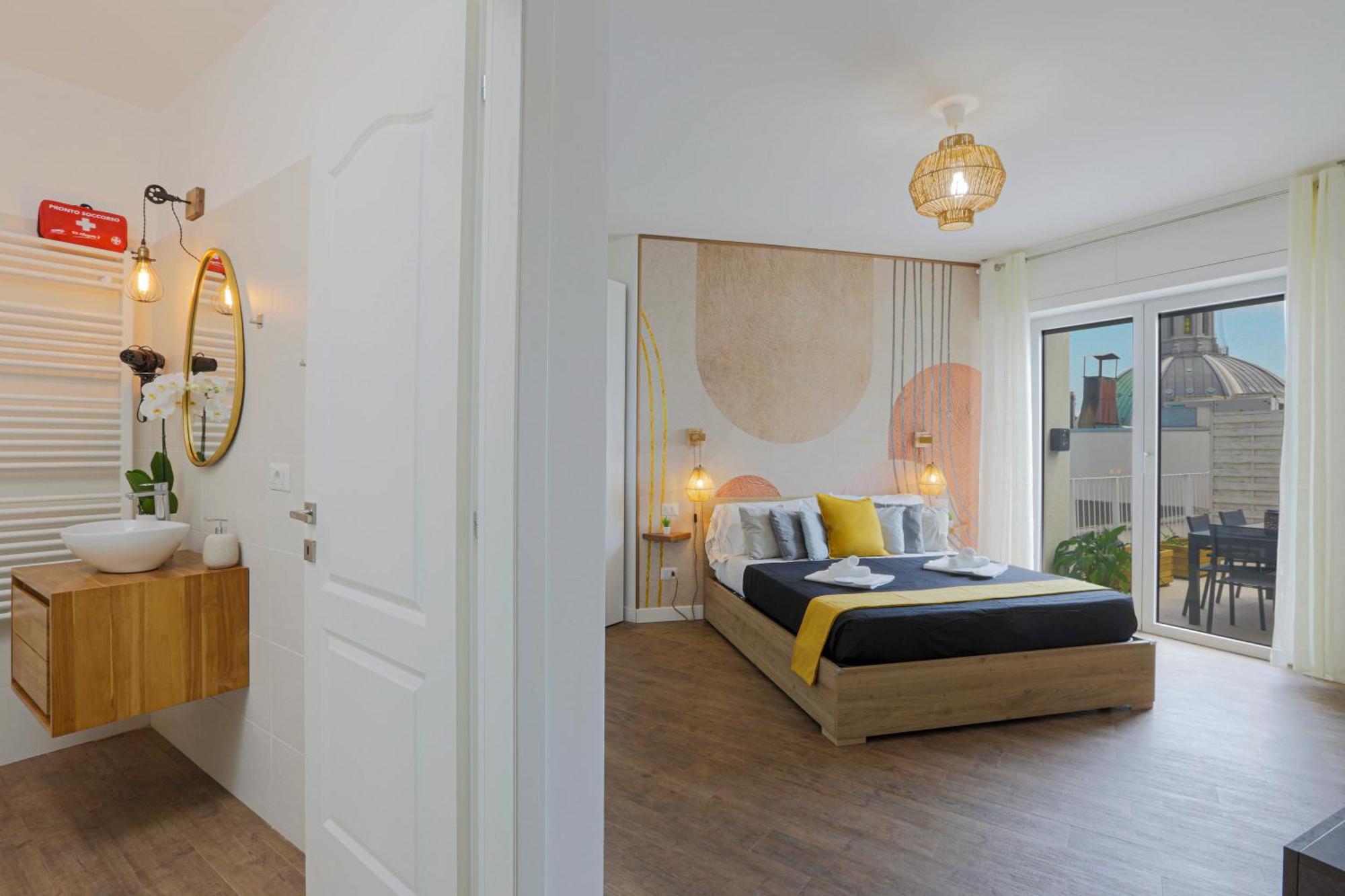 Attico Luxury Con Parcheggio E Terrazza Vista Mozzafiato Apartment Genoa Ruang foto