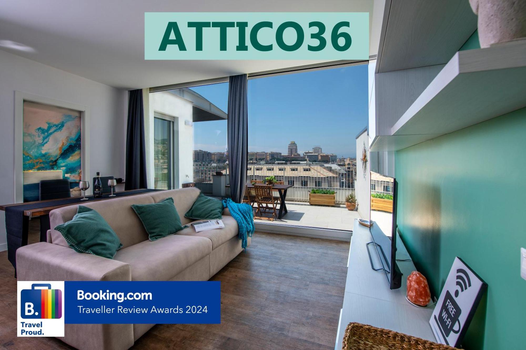 Attico Luxury Con Parcheggio E Terrazza Vista Mozzafiato Apartment Genoa Bagian luar foto